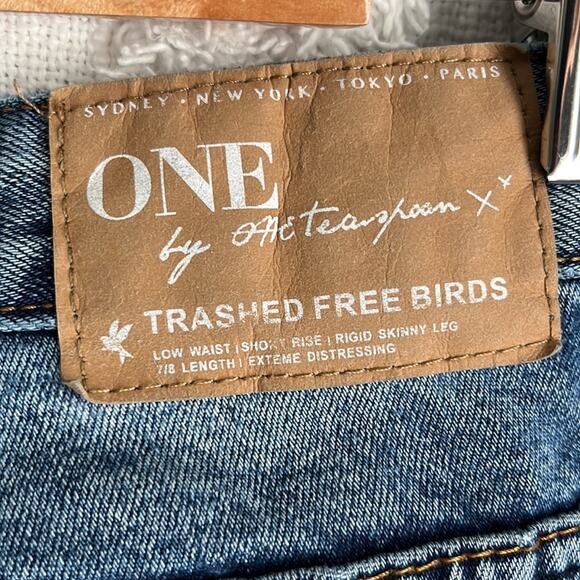 One Teaspoon Trashed Free-birds Denim Jeans Size 25 - Picture 7 of 14